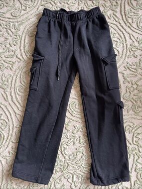 Black Cargo Jogger Sweatpants